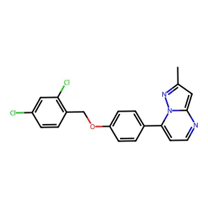 7-{4-[(2,4-Dichlorobenzyl)oxy]phenyl}-2-methylpyrazolo[1,5-a]pyrimidine structure