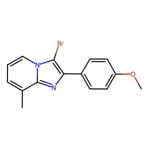 3-Bromo-2-(4-methoxyphenyl)-8-methylimidazo[1,2-a]pyridine structure