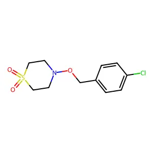 4-[(4-Chlorobenzyl)oxy]-1lambda~6~,4-thiazinane-1,1-dione structure