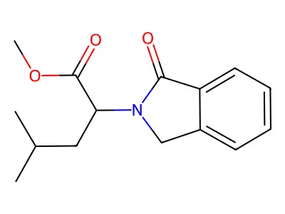 methyl 4-methyl-2-(1-oxo-1,3-dihydro-2H-isoindol-2-yl)pentanoate structure