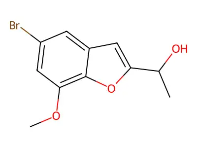 5-Bromo-7-methoxy-alpha-methyl-2-benzofuranmethanol structure