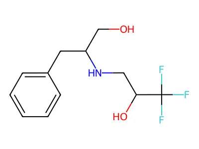 1,1,1-Trifluoro-3-[(1-hydroxy-3-phenylpropan-2-yl)amino]propan-2-ol structure