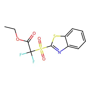Ethyl 2-(1,3-benzothiazol-2-ylsulfonyl)-2,2-difluoroacetate structure