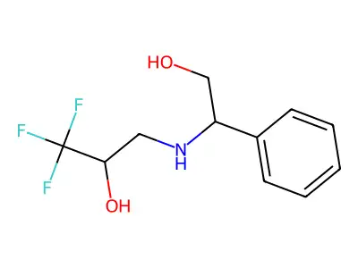 1,1,1-Trifluoro-3-[(2-hydroxy-1-phenylethyl)amino]propan-2-ol structure