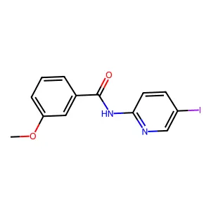 N-(5-iodopyridin-2-yl)-3-methoxybenzamide structure
