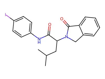 N-(4-iodophenyl)-4-methyl-2-(3-oxo-1H-isoindol-2-yl)pentanamide structure