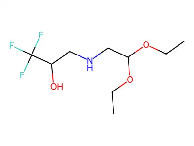 3-[(2,2-Diethoxyethyl)amino]-1,1,1-trifluoro-2-propanol structure