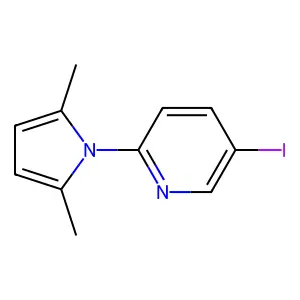 2-(2,5-dimethyl-1H-pyrrol-1-yl)-5-iodopyridine structure