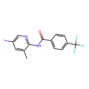 N-(5-iodo-3-methylpyridin-2-yl)-4-(trifluoromethyl)benzamide structure