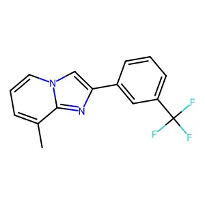 8-Methyl-2-[3-(trifluoromethyl)phenyl]imidazo[1,2-a]pyridine structure
