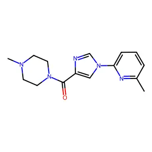 (4-methylpiperazino)[1-(6-methyl-2-pyridinyl)-1H-imidazol-4-yl]methanone structure