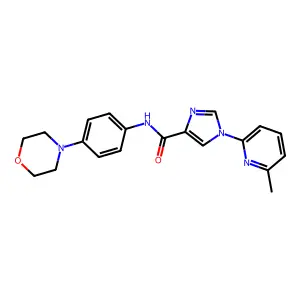 1-(6-methyl-2-pyridinyl)-N-(4-morpholinophenyl)-1H-imidazole-4-carboxamide structure