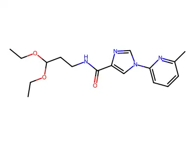 N-(3,3-diethoxypropyl)-1-(6-methyl-2-pyridinyl)-1H-imidazole-4-carboxamide structure