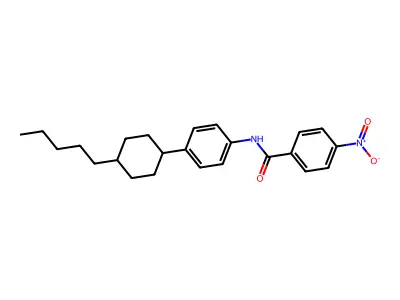 4-nitro-N-[4-(4-pentylcyclohexyl)phenyl]benzenecarboxamide structure