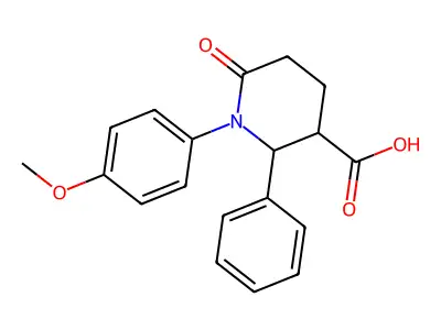 1-(4-Methoxyphenyl)-6-oxo-2-phenylpiperidine-3-carboxylic acid structure