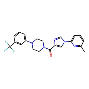 [1-(6-methyl-2-pyridinyl)-1H-imidazol-4-yl]{4-[3-(trifluoromethyl)phenyl]piperazino}methanone structure
