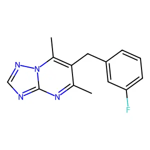 6-[(3-Fluorophenyl)methyl]-5,7-dimethyl-[1,2,4]triazolo[1,5-a]pyrimidine structure