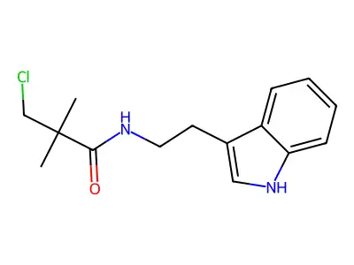 3-chloro-N-[2-(1H-indol-3-yl)ethyl]-2,2-dimethylpropanamide structure