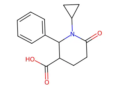 1-Cyclopropyl-6-oxo-2-phenylpiperidine-3-carboxylic acid structure