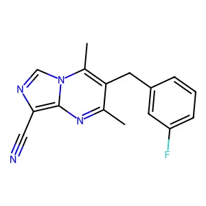 3-(3-Fluorobenzyl)-2,4-dimethylimidazo[1,5-a]pyrimidine-8-carbonitrile structure