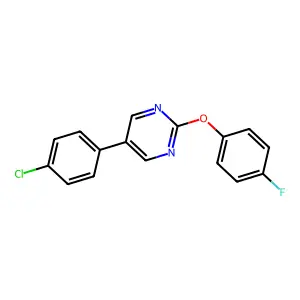5-(4-Chlorophenyl)-2-(4-fluorophenoxy)pyrimidine structure