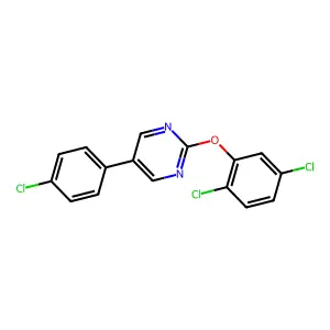 5-(4-Chlorophenyl)-2-(2,5-dichlorophenoxy)pyrimidine structure