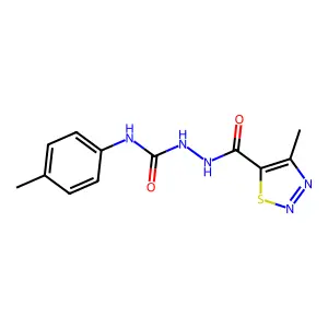 N-(4-methylphenyl)-2-[(4-methyl-1,2,3-thiadiazol-5-yl)carbonyl]-1-hydrazinecarboxamide structure