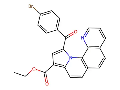 Ethyl 11-(4-bromobenzoyl)pyrrolo(1,2-A)(1,10)phenanthroline-9-carboxylate structure
