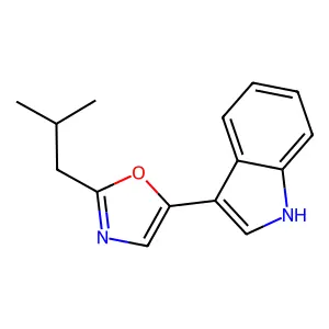 2-Isobutyl-5-(3-indolyl)oxazole structure