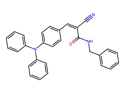 N-benzyl-2-cyano-3-[4-(diphenylamino)phenyl]prop-2-enamide structure