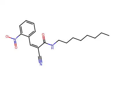 (Z)-2-Cyano-3-(2-nitrophenyl)-N-octylprop-2-enamide structure