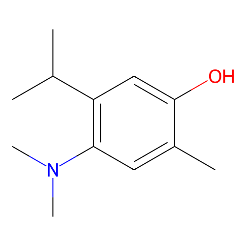4-(Dimethylamino)-2-methyl-5-propan-2-ylphenol structure