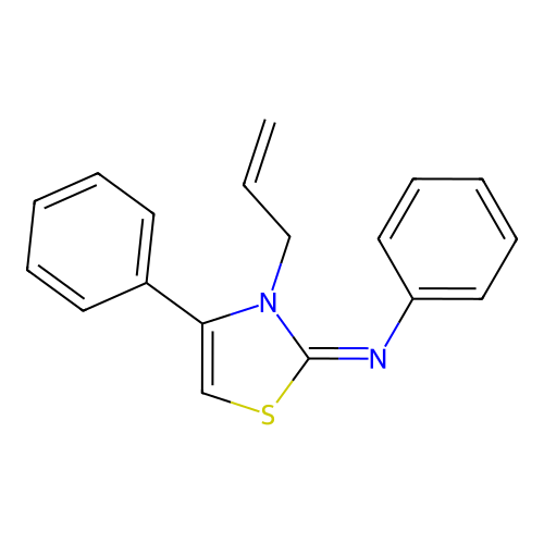 N,4-diphenyl-3-prop-2-enyl-1,3-thiazol-2-imine structure