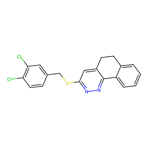 3-[(3,4-Dichlorobenzyl)sulfanyl]-5,6-dihydrobenzo[h]cinnoline structure