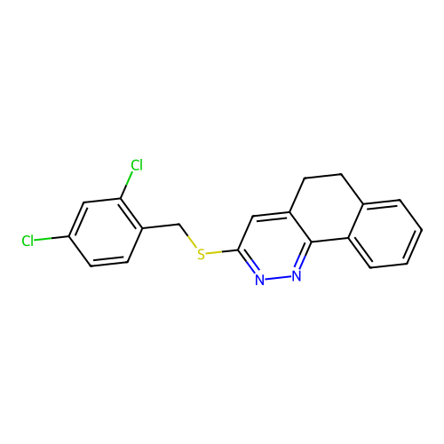 3-[(2,4-Dichlorobenzyl)sulfanyl]-5,6-dihydrobenzo[h]cinnoline structure