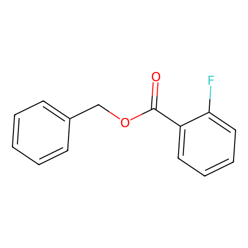 2-Fluorobenzoic acid, benzyl ester structure