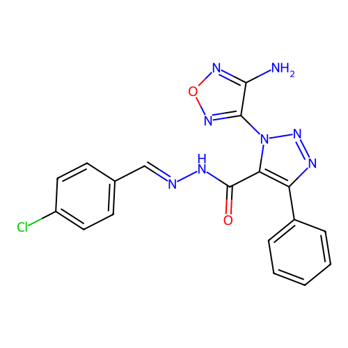 Chemical Compound (C18H13ClN8O2) structure