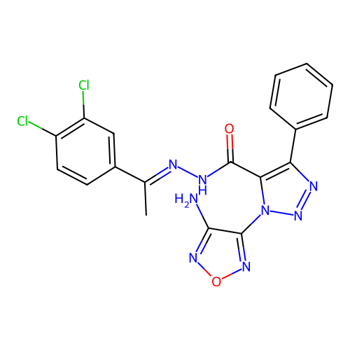Chemical Compound (C19H14Cl2N8O2) structure