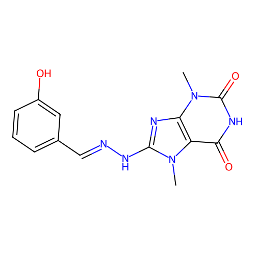 C14H14N6O3 structure