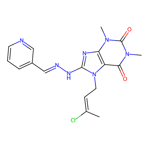 C17H18ClN7O2 structure
