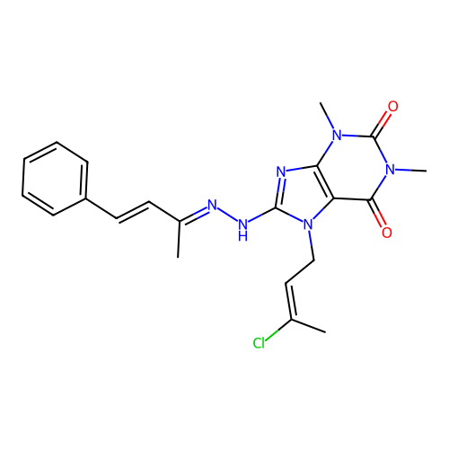 C21H23ClN6O2 structure