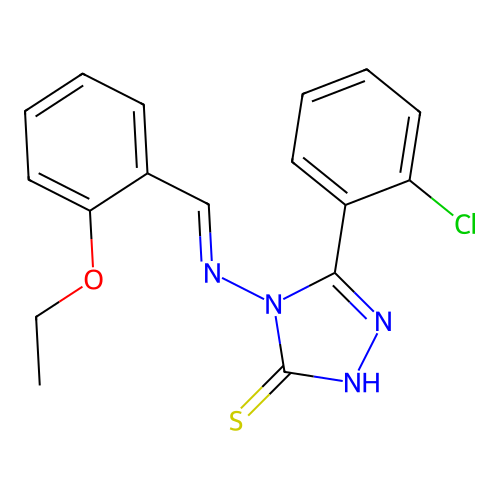 5-(2-Chlorophenyl)-4-((2-ethoxybenzylidene)amino)-4H-1,2,4-triazole-3-thiol structure