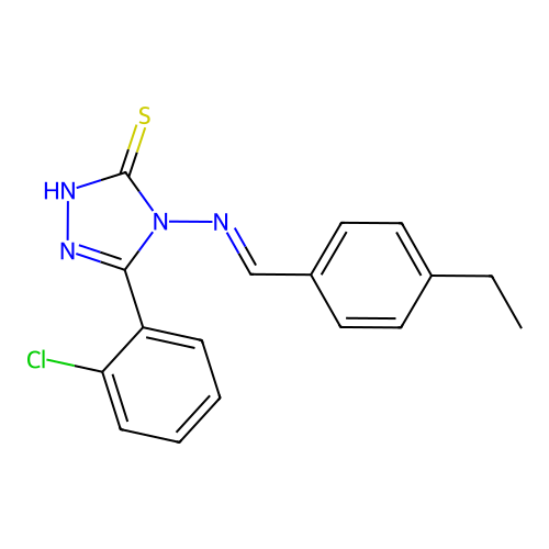 5-(2-Chlorophenyl)-4-((4-ethylbenzylidene)amino)-4H-1,2,4-triazole-3-thiol structure