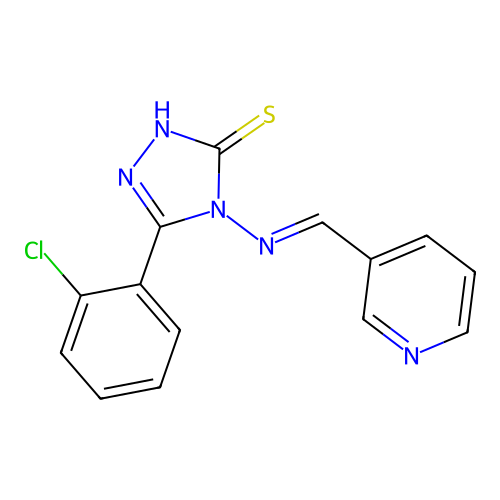 5-(2-Chlorophenyl)-4-((3-pyridinylmethylene)amino)-4H-1,2,4-triazole-3-thiol structure