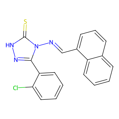 5-(2-Chlorophenyl)-4-((1-naphthylmethylene)amino)-4H-1,2,4-triazole-3-thiol structure