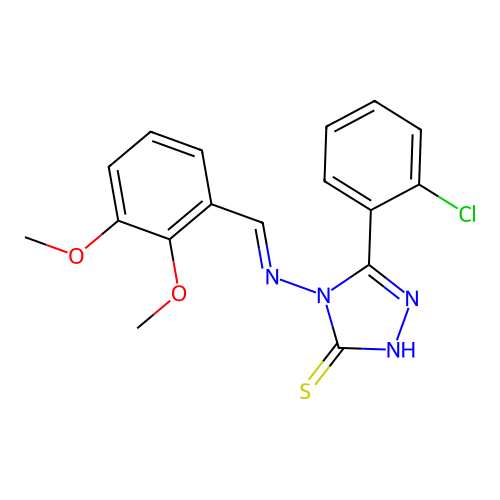 5-(2-Chlorophenyl)-4-((2,3-dimethoxybenzylidene)amino)-4H-1,2,4-triazole-3-thiol structure