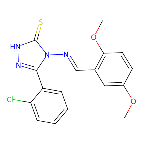 5-(2-Chlorophenyl)-4-((2,5-dimethoxybenzylidene)amino)-4H-1,2,4-triazole-3-thiol structure