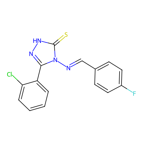 5-(2-Chlorophenyl)-4-((4-fluorobenzylidene)amino)-4H-1,2,4-triazole-3-thiol structure