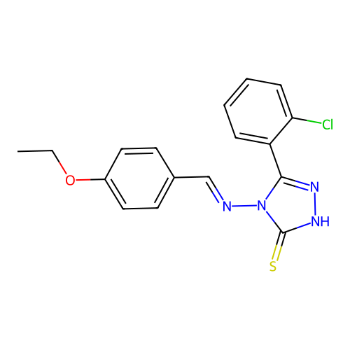 5-(2-Chlorophenyl)-4-((4-ethoxybenzylidene)amino)-4H-1,2,4-triazole-3-thiol structure
