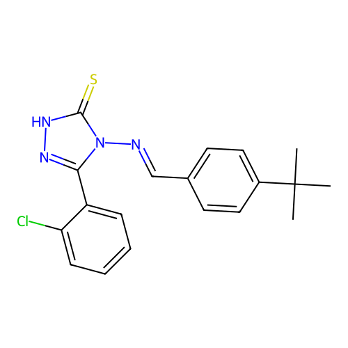 4-((4-Tert-butylbenzylidene)amino)-5-(2-chlorophenyl)-4H-1,2,4-triazole-3-thiol structure